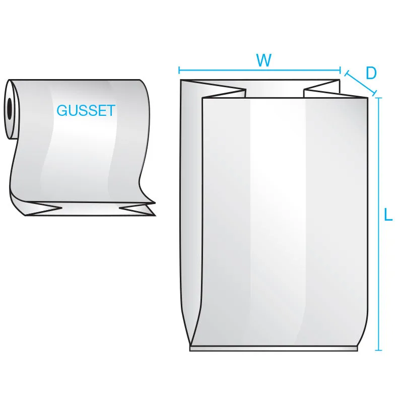 15" x 9" x 24" x 1.5 mil Clear Eco-Manufactured Plastic Side-Gusseted Bags (Roll of 500)