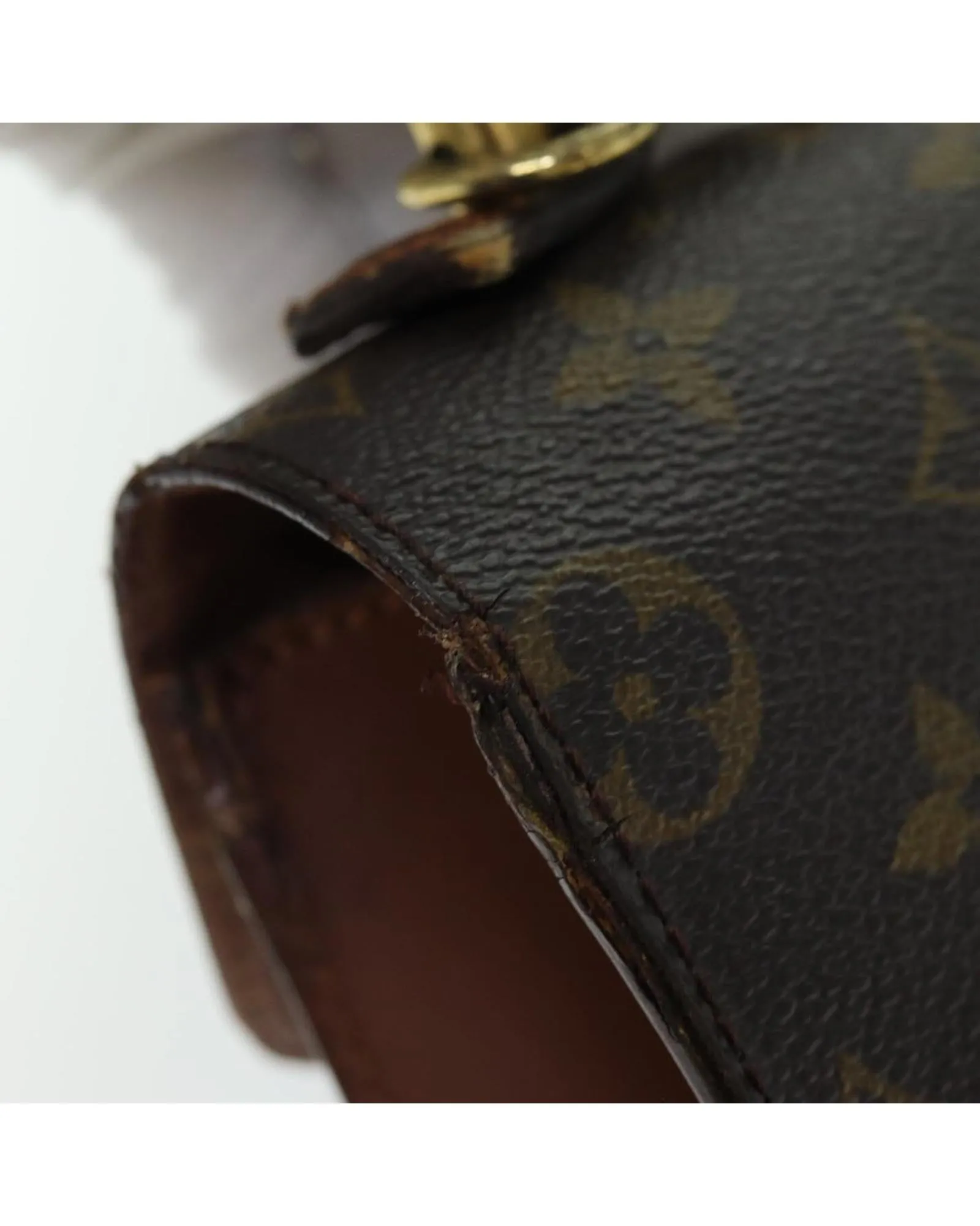 Authentic LOUIS VUITTON Sac Plat Monogram Canvas Shoulder Bag