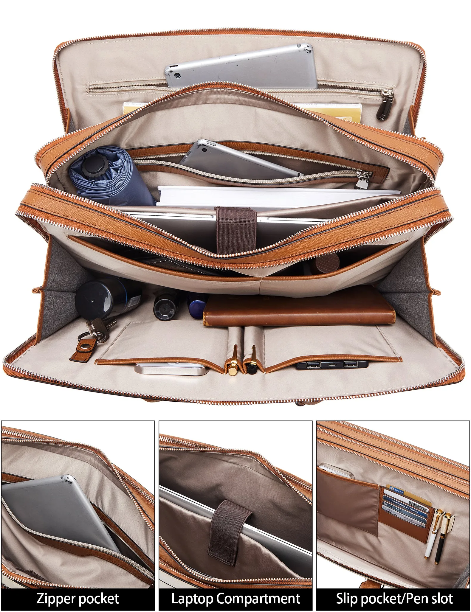 Carol 15.6 Inch Laptop Briefcase — Business Trips