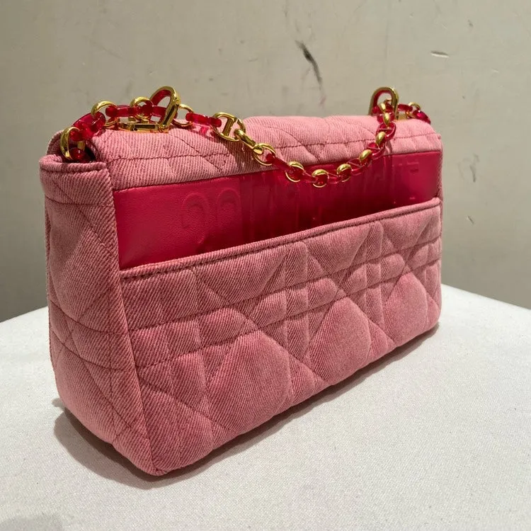 Dior Caro Pink Medium Quilted Bag