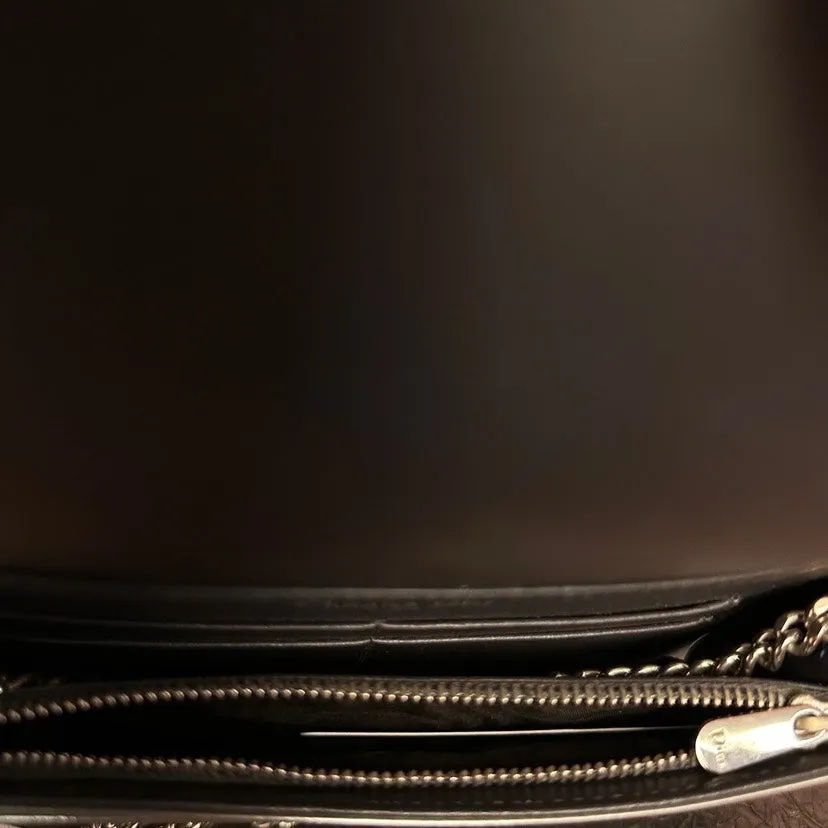 Dior Silver Cannage Shield 18.5cm Bag
