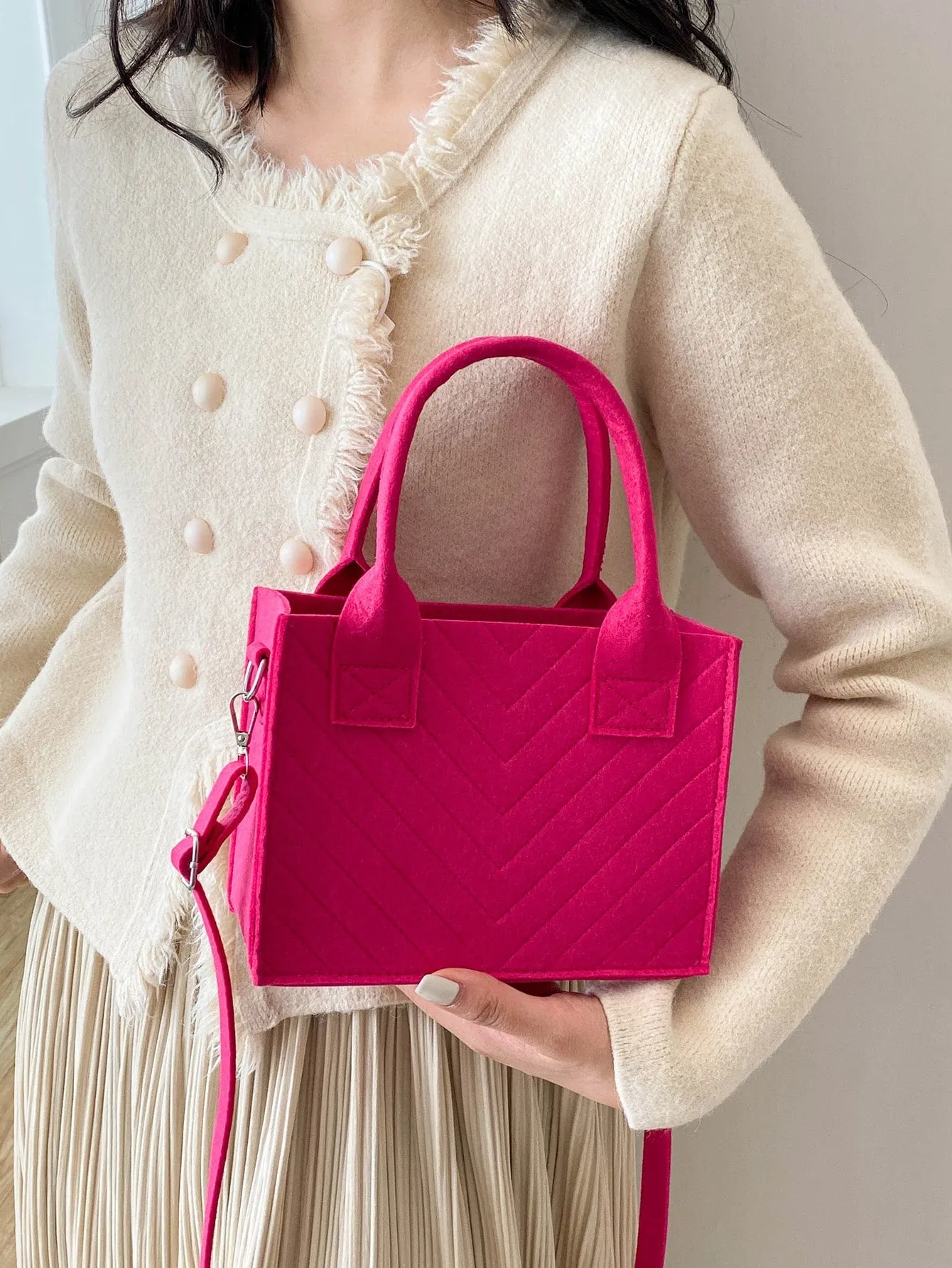 Double Handle Square Bag MINI BAG
