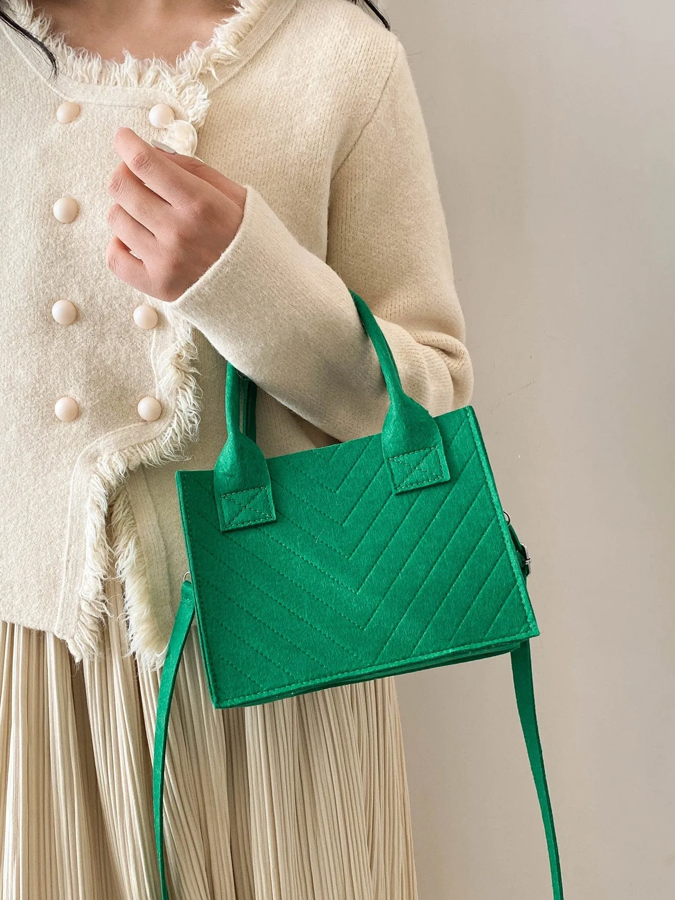 Double Handle Square Bag MINI BAG
