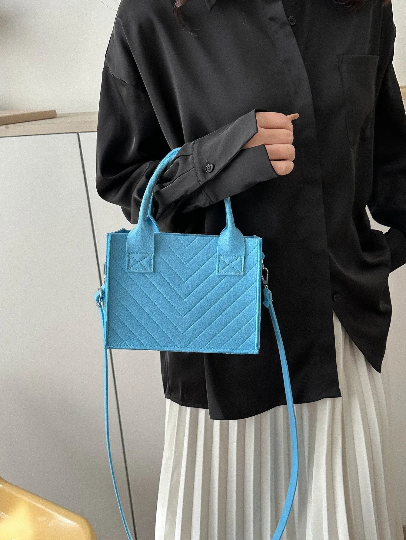 Double Handle Square Bag MINI BAG