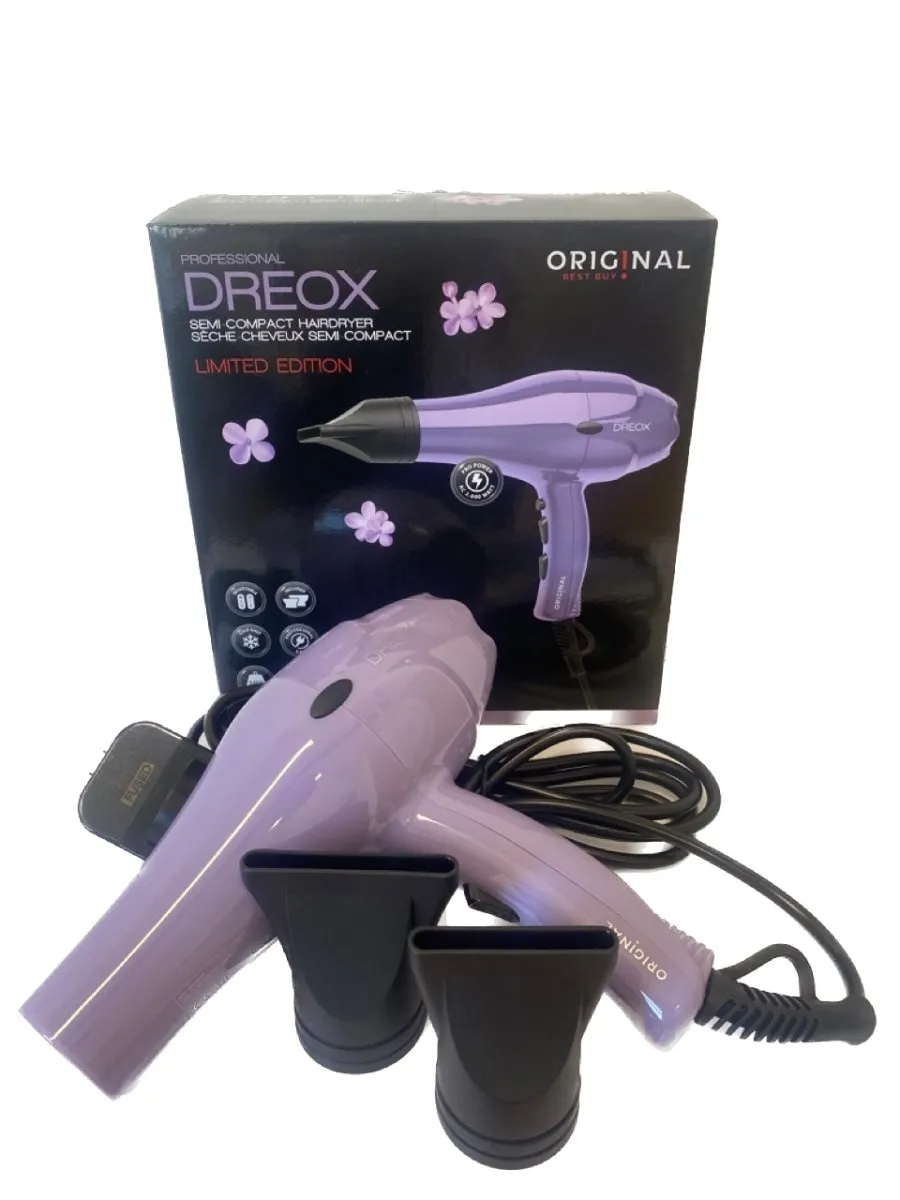 Dreox Professional Semi-Compact Hairdryer Lilac