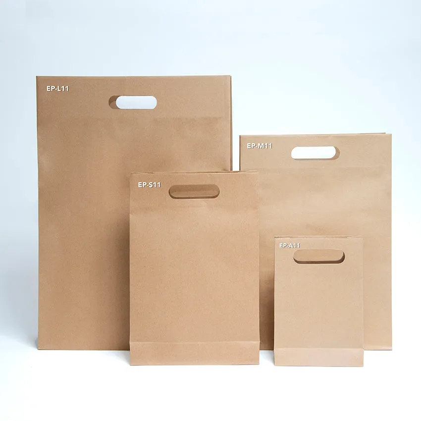 Ecopack Small/Accessory Punched Out Handle Paper Bags (1 Pack/25 Bags)