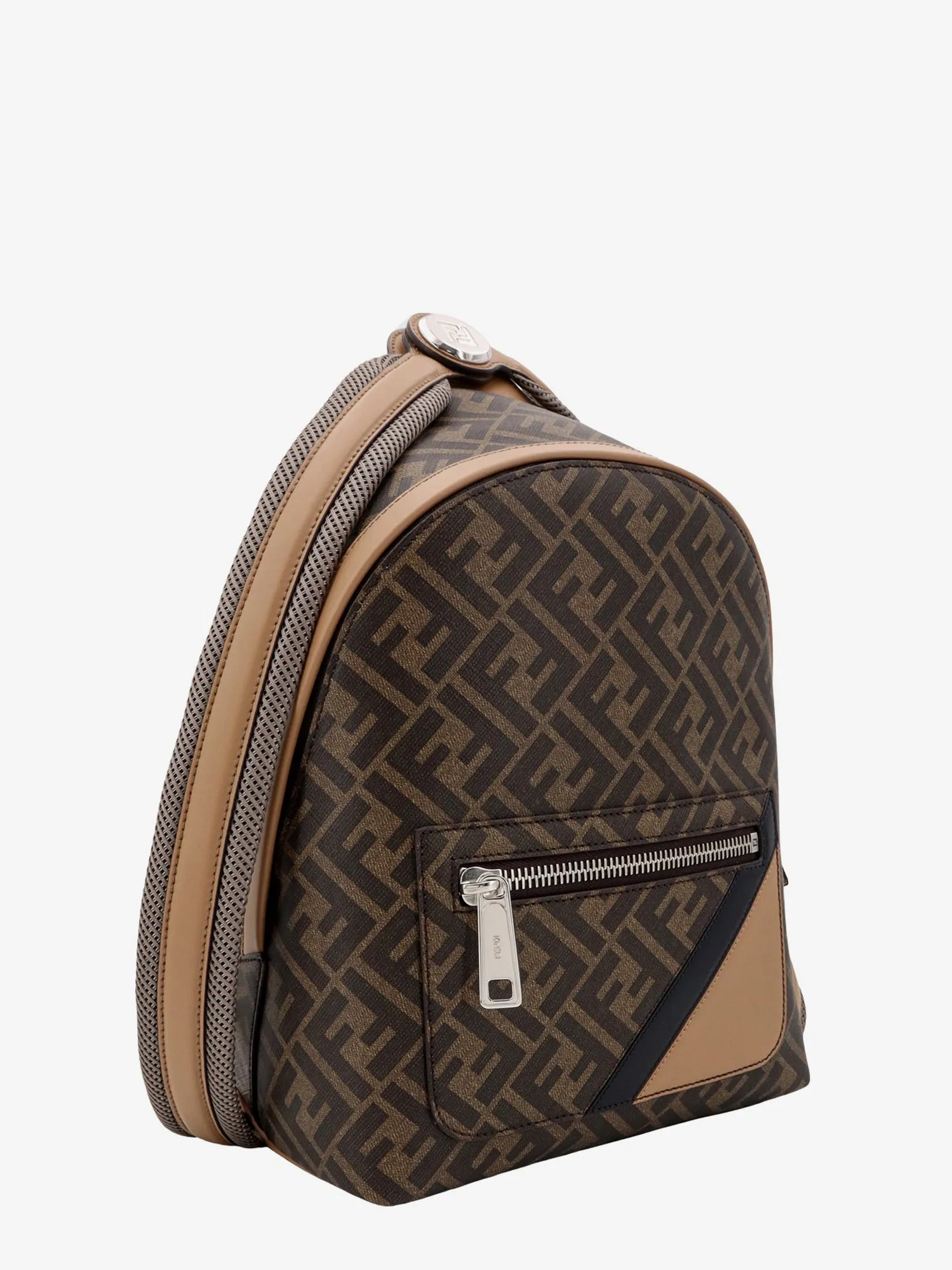 Fendi Men Fendi Brown Backpacks