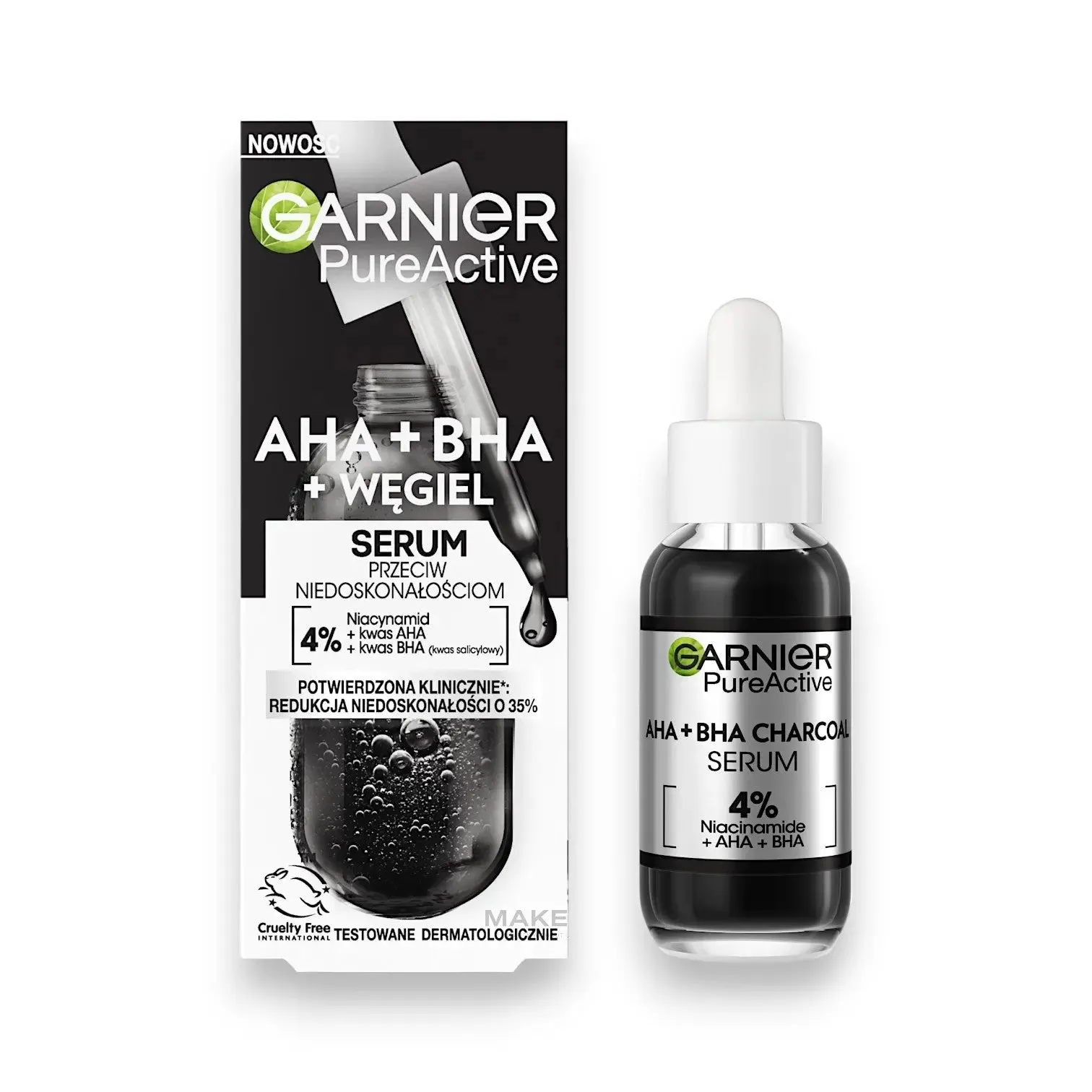 Garnier Pure Active Aha Bha Wegiel Serum 30ml