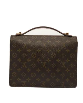 Louis Vuitton Alma PM Monogram Canvas Satchel Handbag Brown