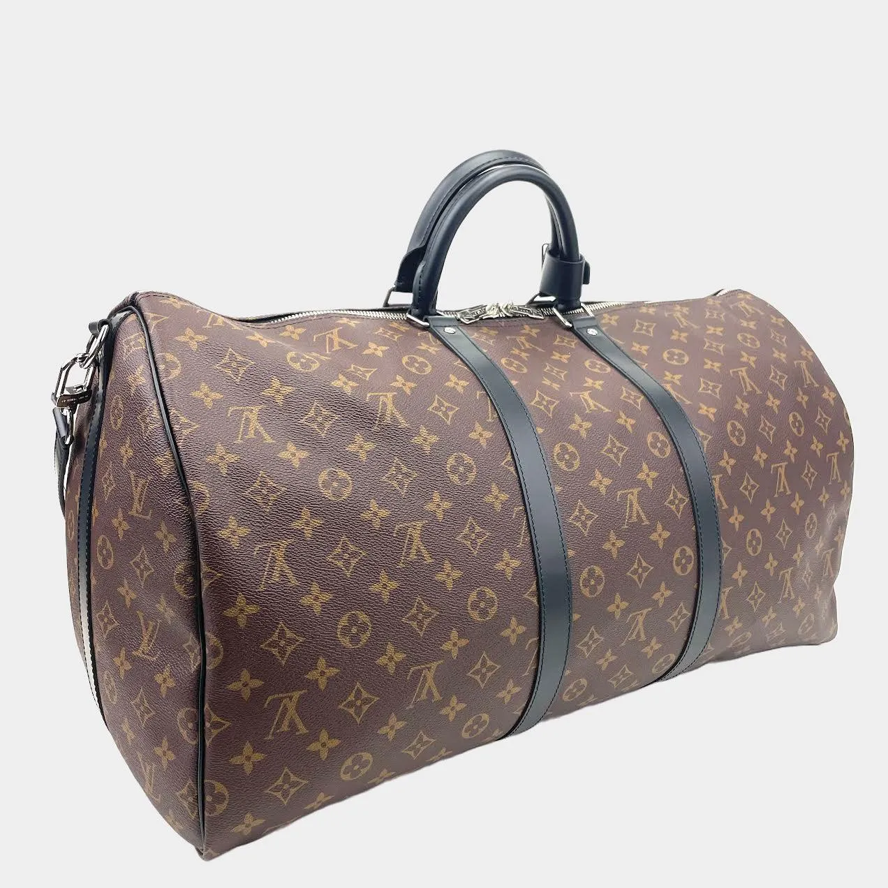 LOUIS VUITTON Monogram Macassar Keepall Bandoulière 55