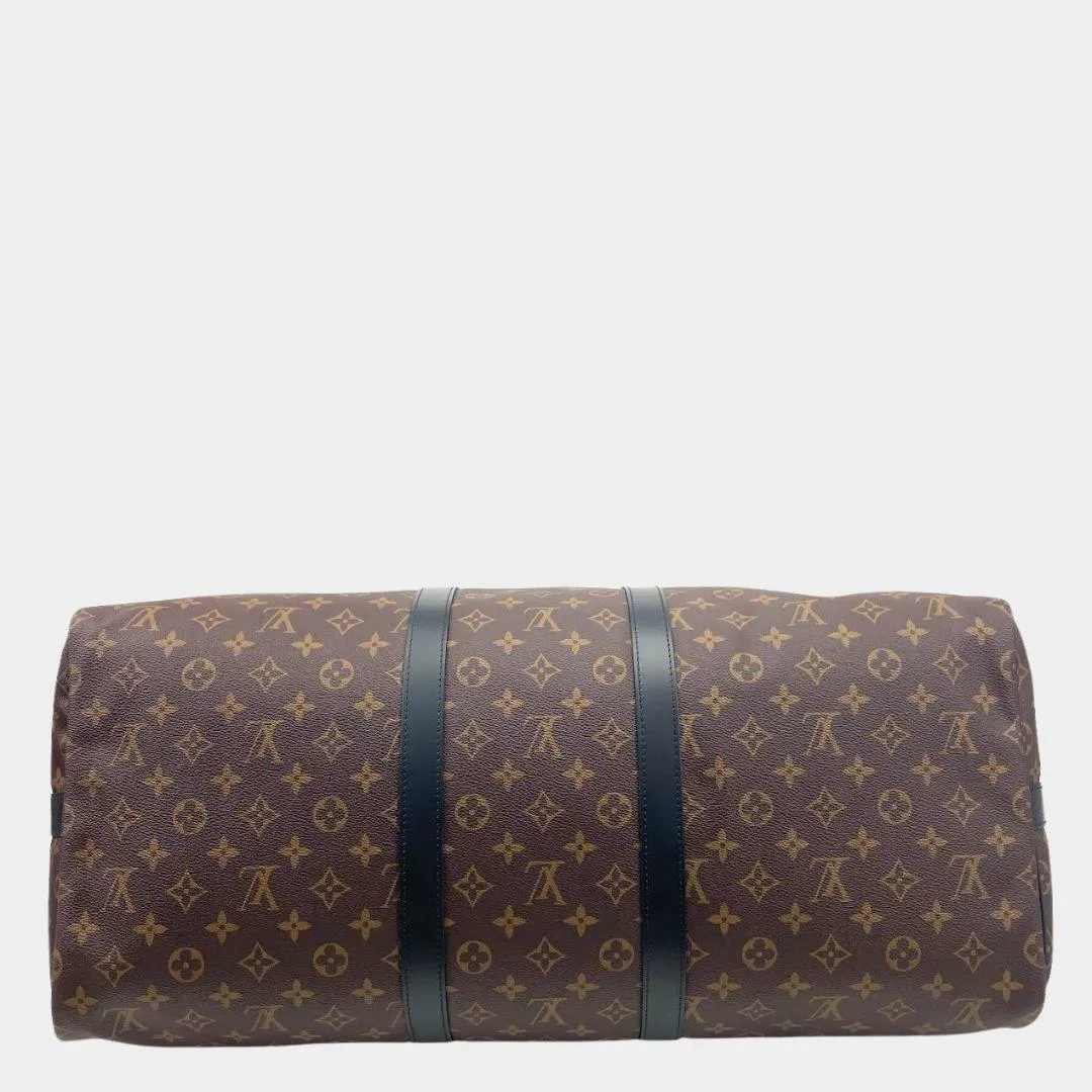 LOUIS VUITTON Monogram Macassar Keepall Bandoulière 55