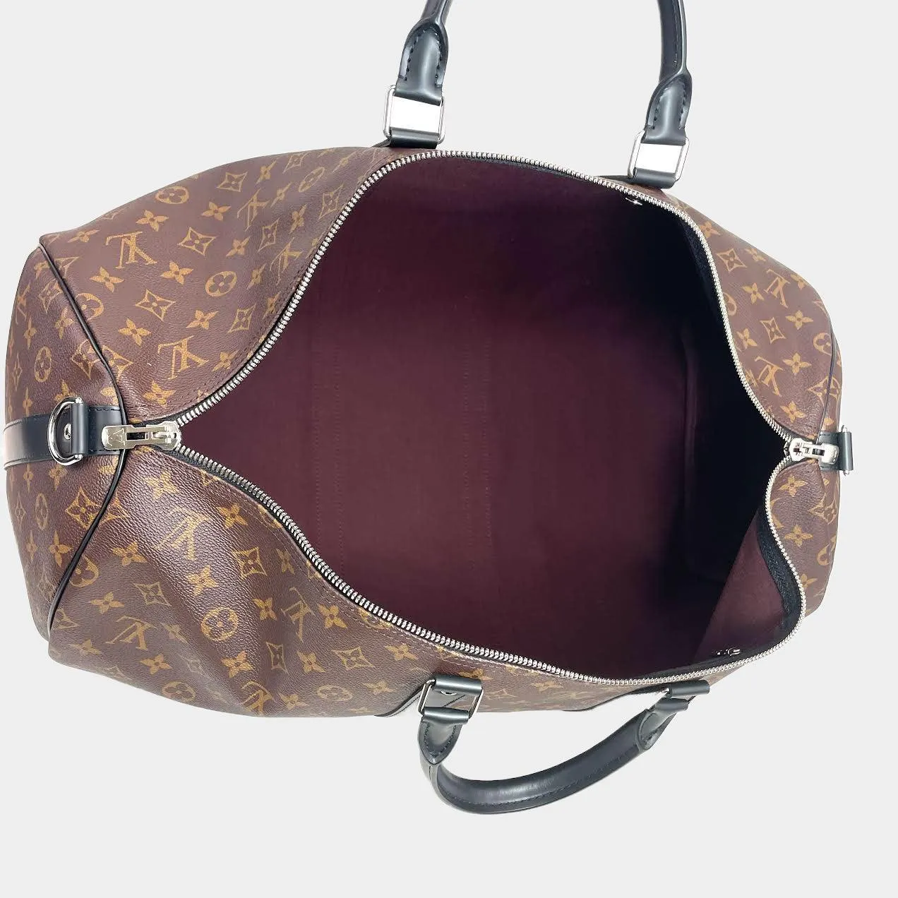 LOUIS VUITTON Monogram Macassar Keepall Bandoulière 55