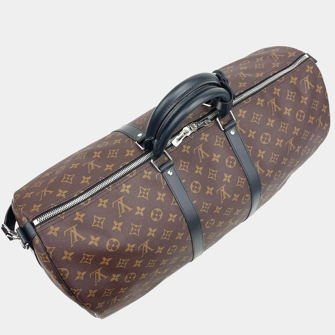 LOUIS VUITTON Monogram Macassar Keepall Bandoulière 55