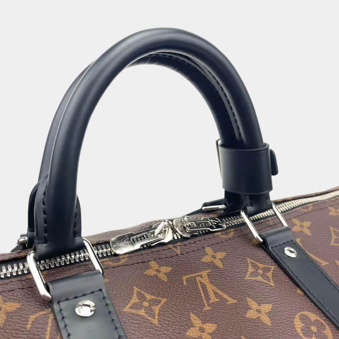 LOUIS VUITTON Monogram Macassar Keepall Bandoulière 55