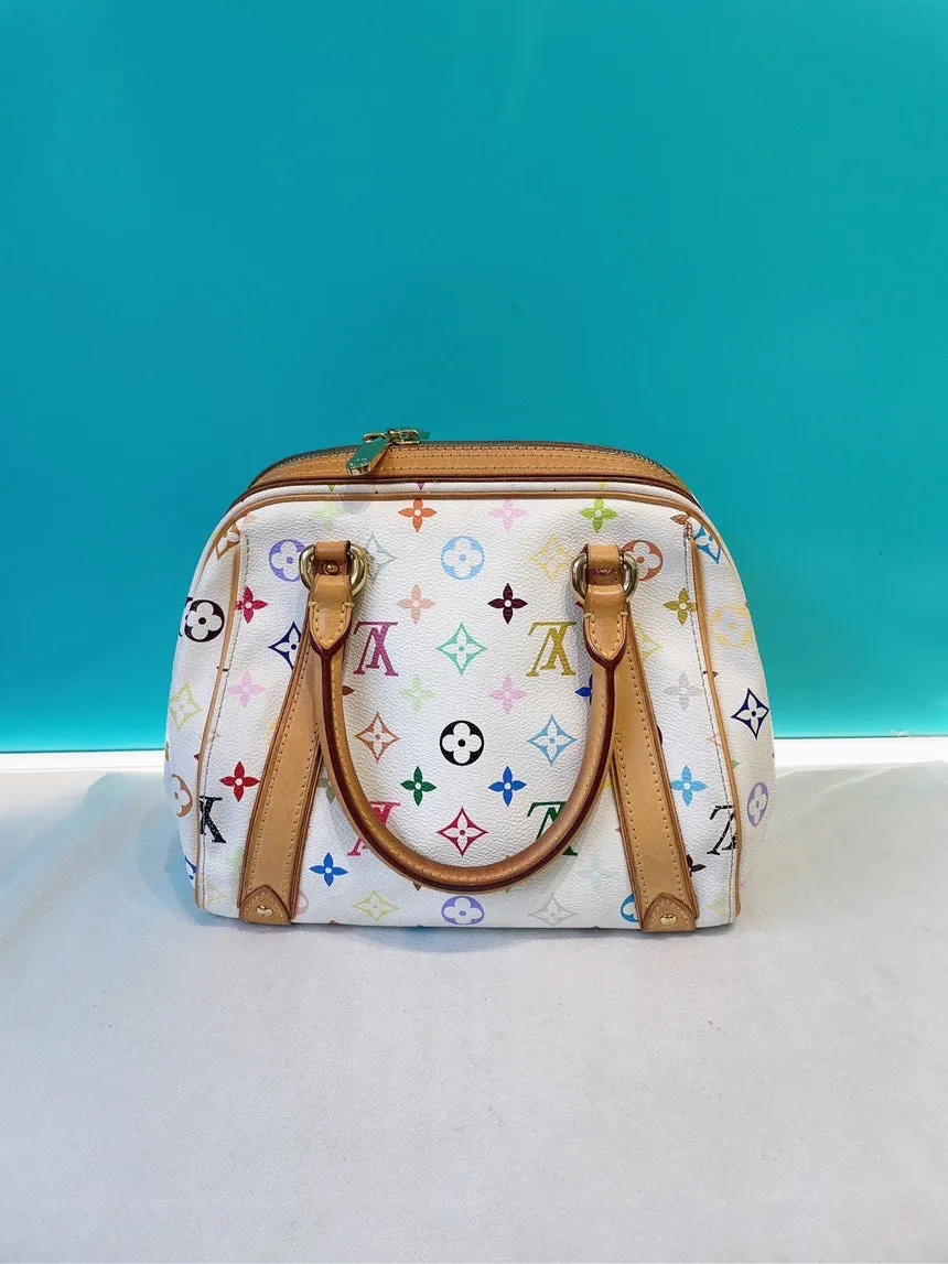 Louis Vuitton White Multicolor Bowling Bag