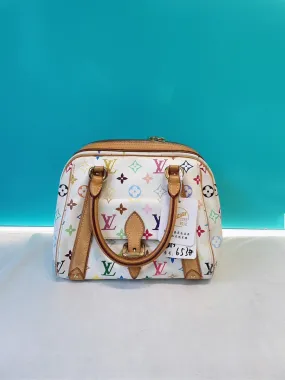 Louis Vuitton White Multicolor Bowling Bag