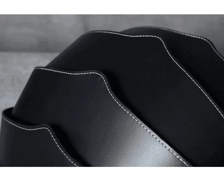 Mens Genuine Leather Backpack Unique Accordian Collapsible