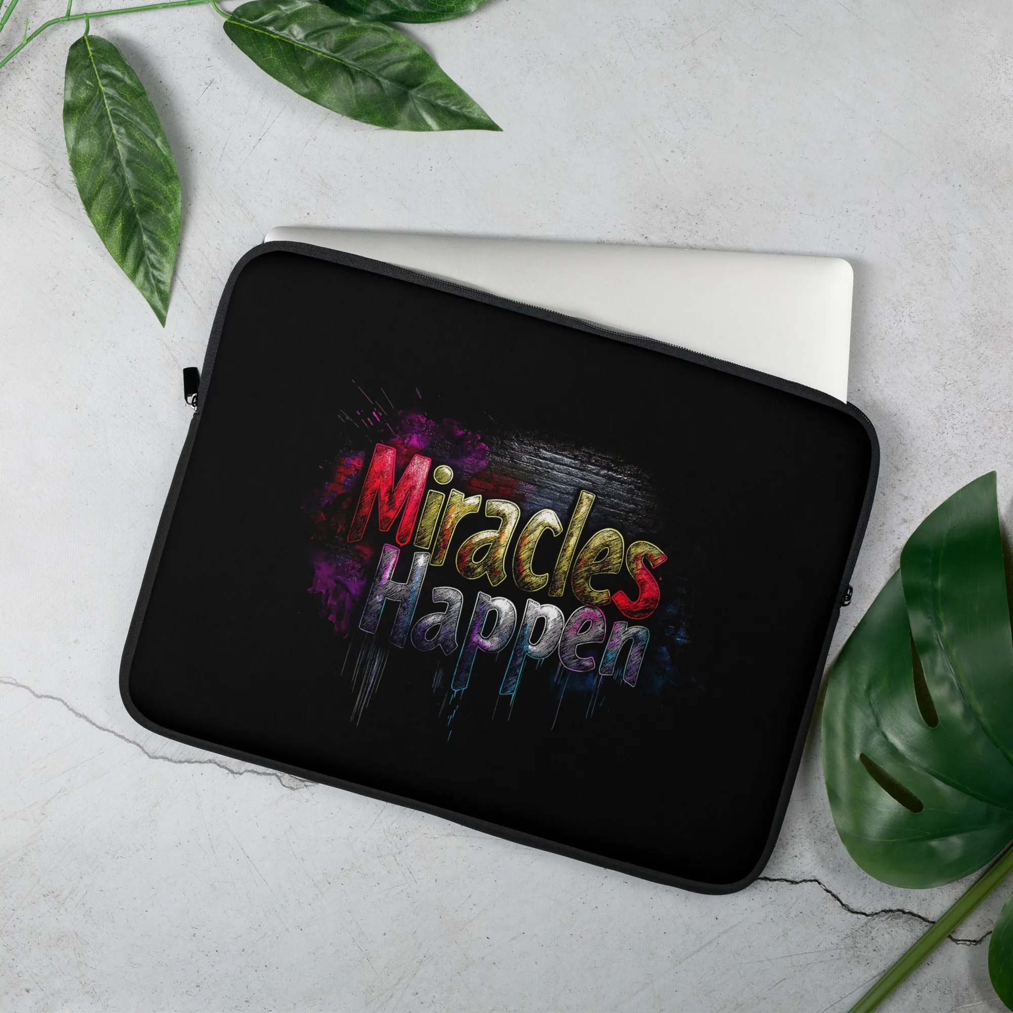 Miracles Happen: Vibrant Journeys Laptop Sleeve