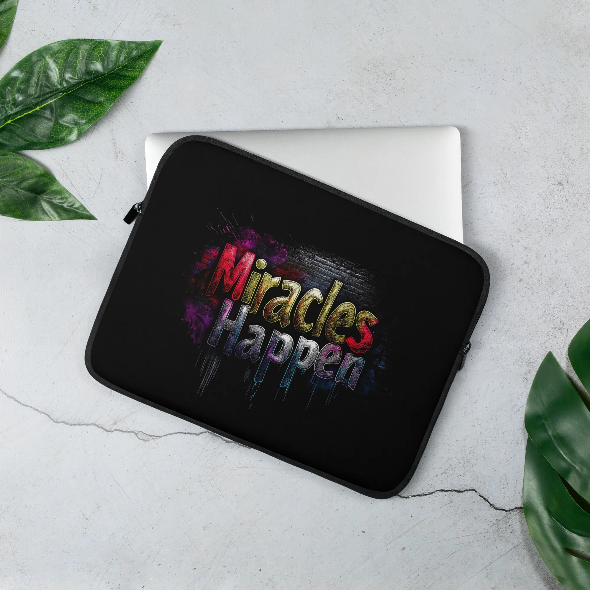 Miracles Happen: Vibrant Journeys Laptop Sleeve