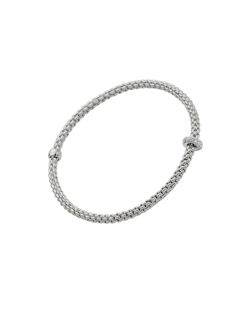 Prima Flex'It Bracelet With Diamonds, Small - 18ct White Gold - 74508BX_BB_B_XBX_00S