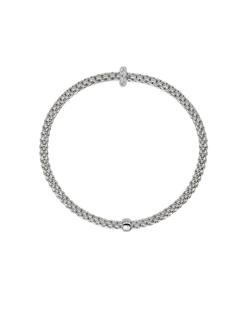 Prima Flex'It Bracelet With Diamonds, Small - 18ct White Gold - 74508BX_BB_B_XBX_00S