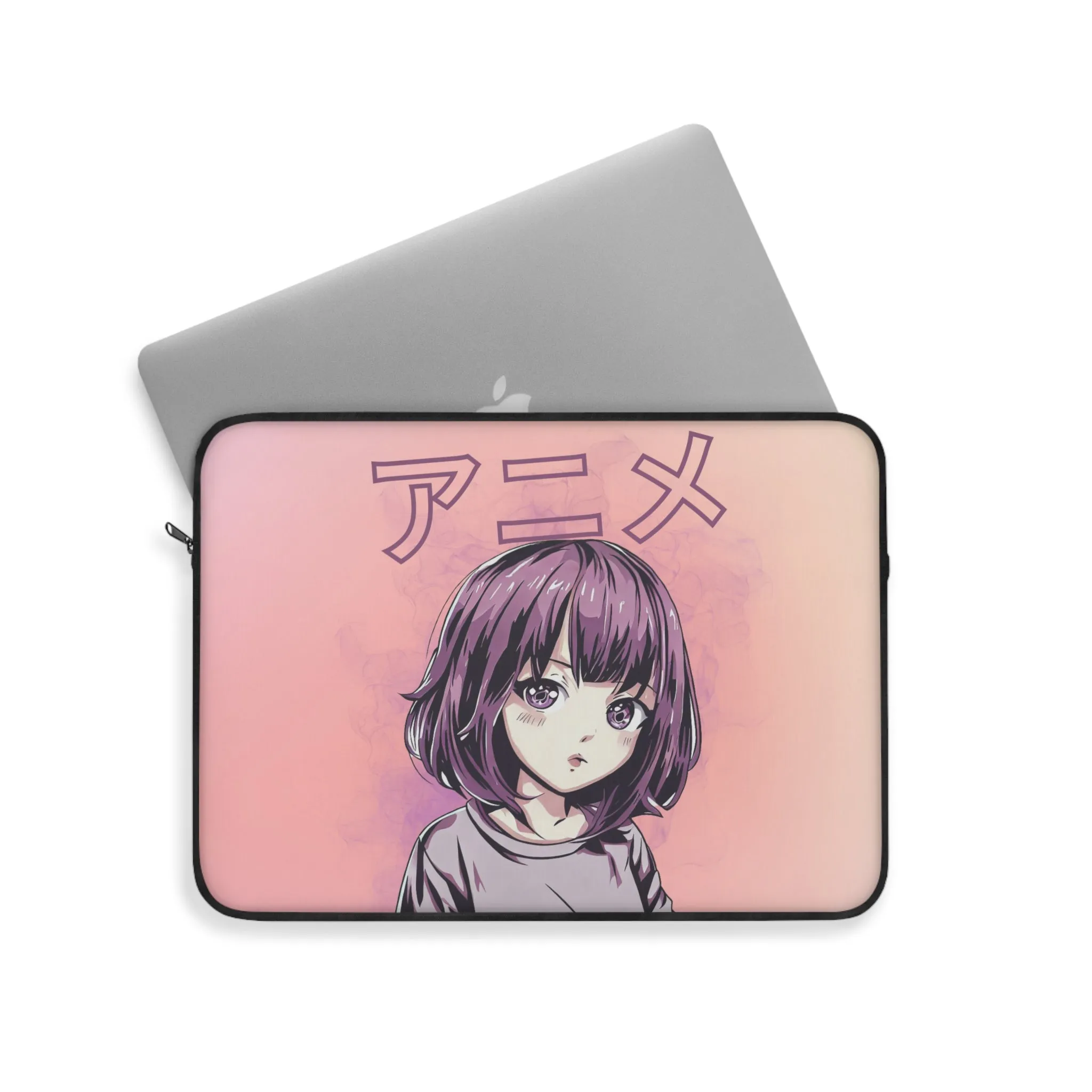 Purple Hair Anime Girl Laptop Sleeve