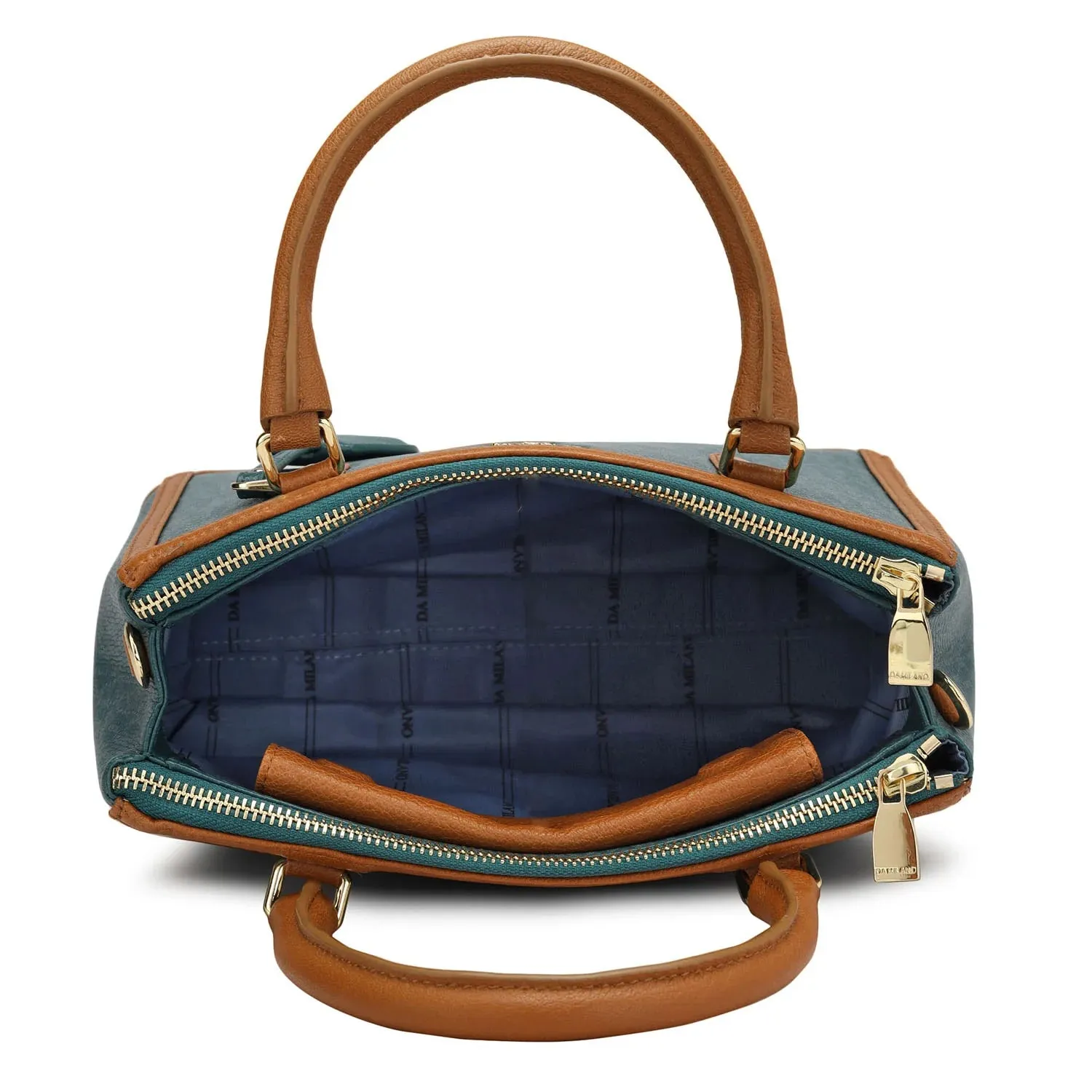 Small Monogram Leather Satchel - Octane
