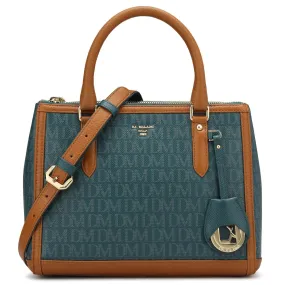 Small Monogram Leather Satchel - Octane