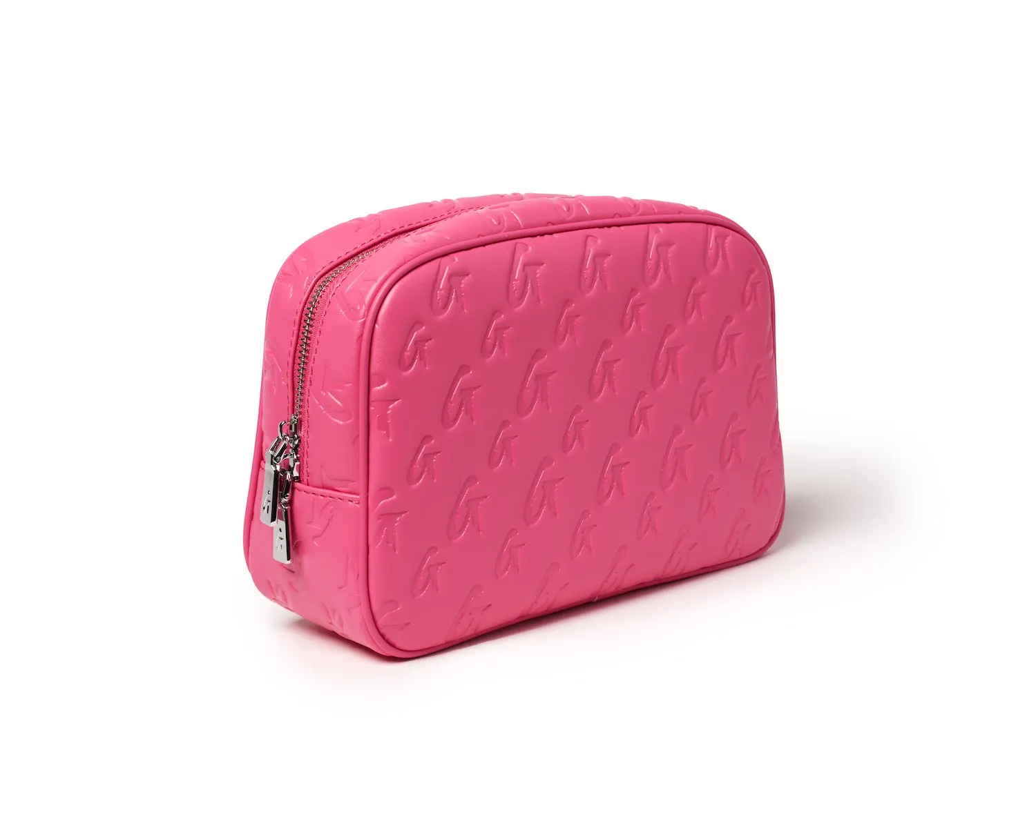 SMALL MONOGRAM TOILETRY BAG - HOT PINK