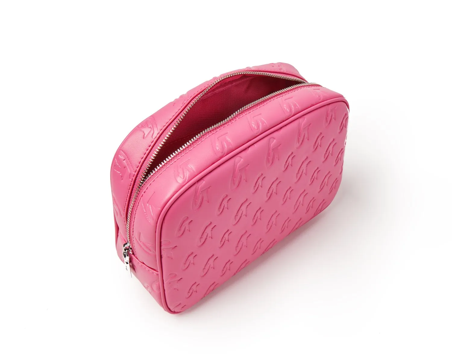 SMALL MONOGRAM TOILETRY BAG - HOT PINK