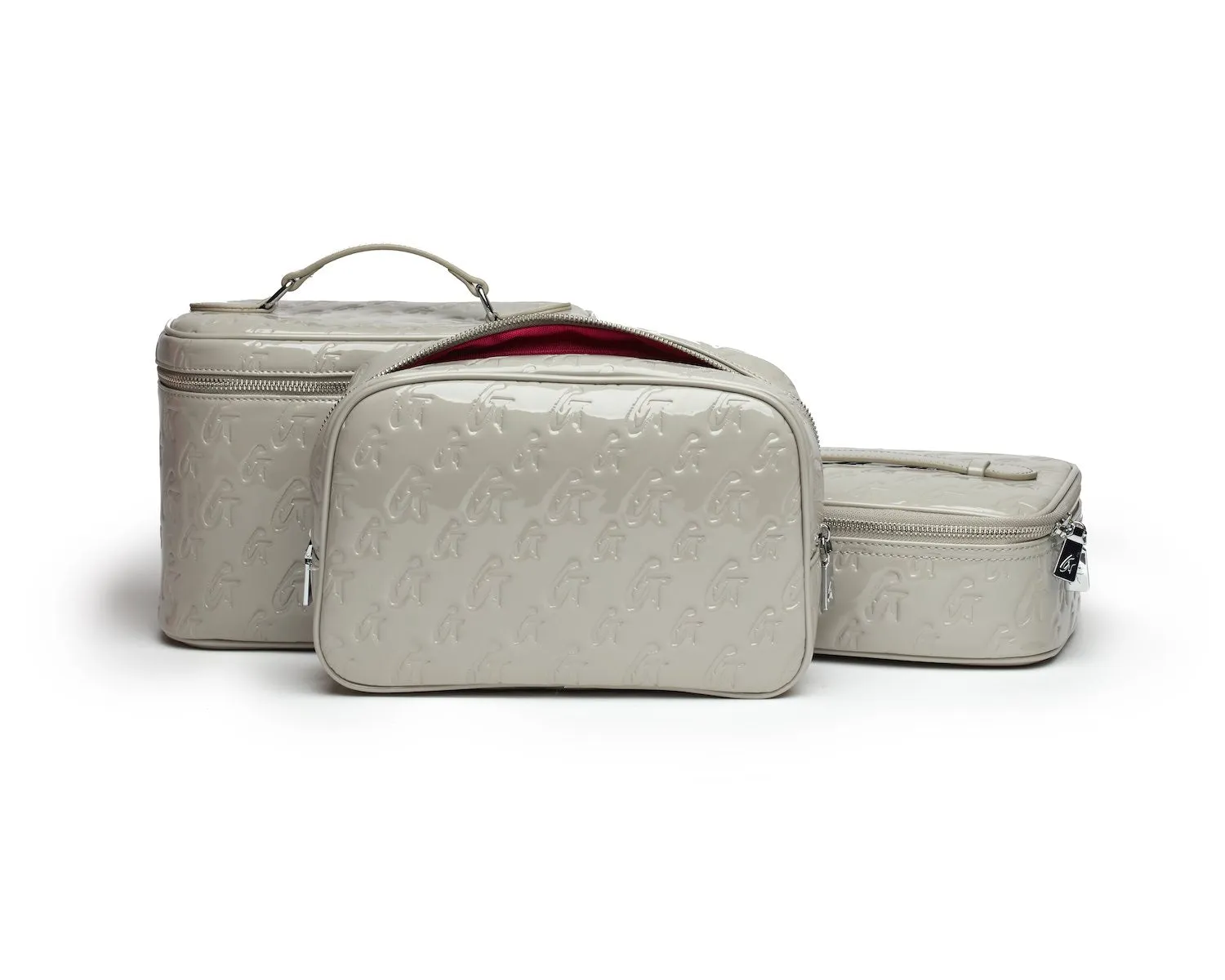 SMALL MONOGRAM TOILETRY BAG - MIRROR GRAY