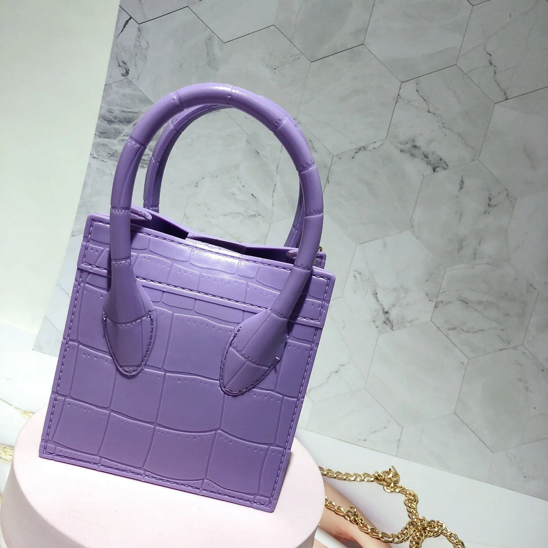 Summer Women's Purses and Handbags Mini Shoulder Bag Jelly PVC Crossdoby Messenger Bags for Women 2021 Luxury Cluth Tote Bag