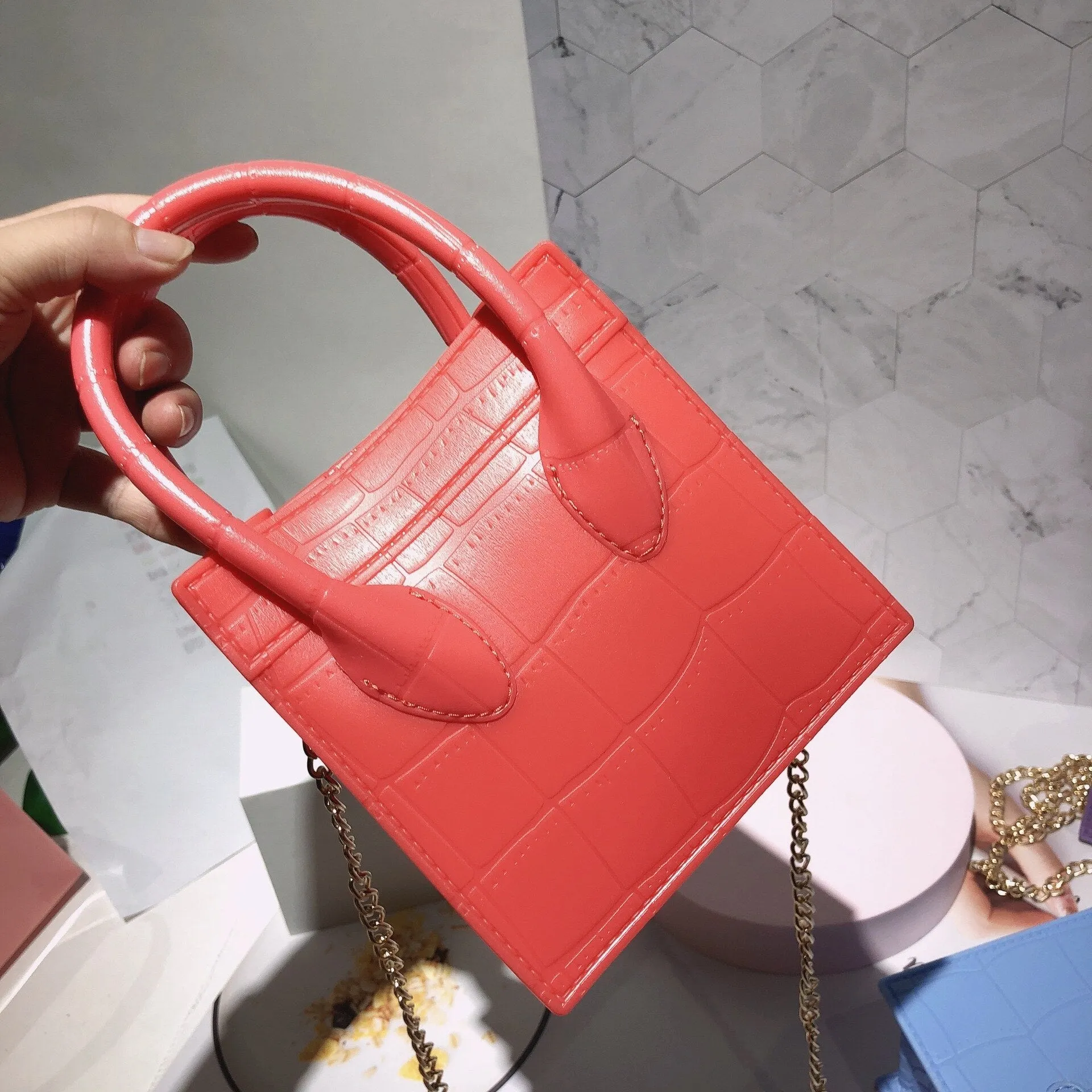 Summer Women's Purses and Handbags Mini Shoulder Bag Jelly PVC Crossdoby Messenger Bags for Women 2021 Luxury Cluth Tote Bag