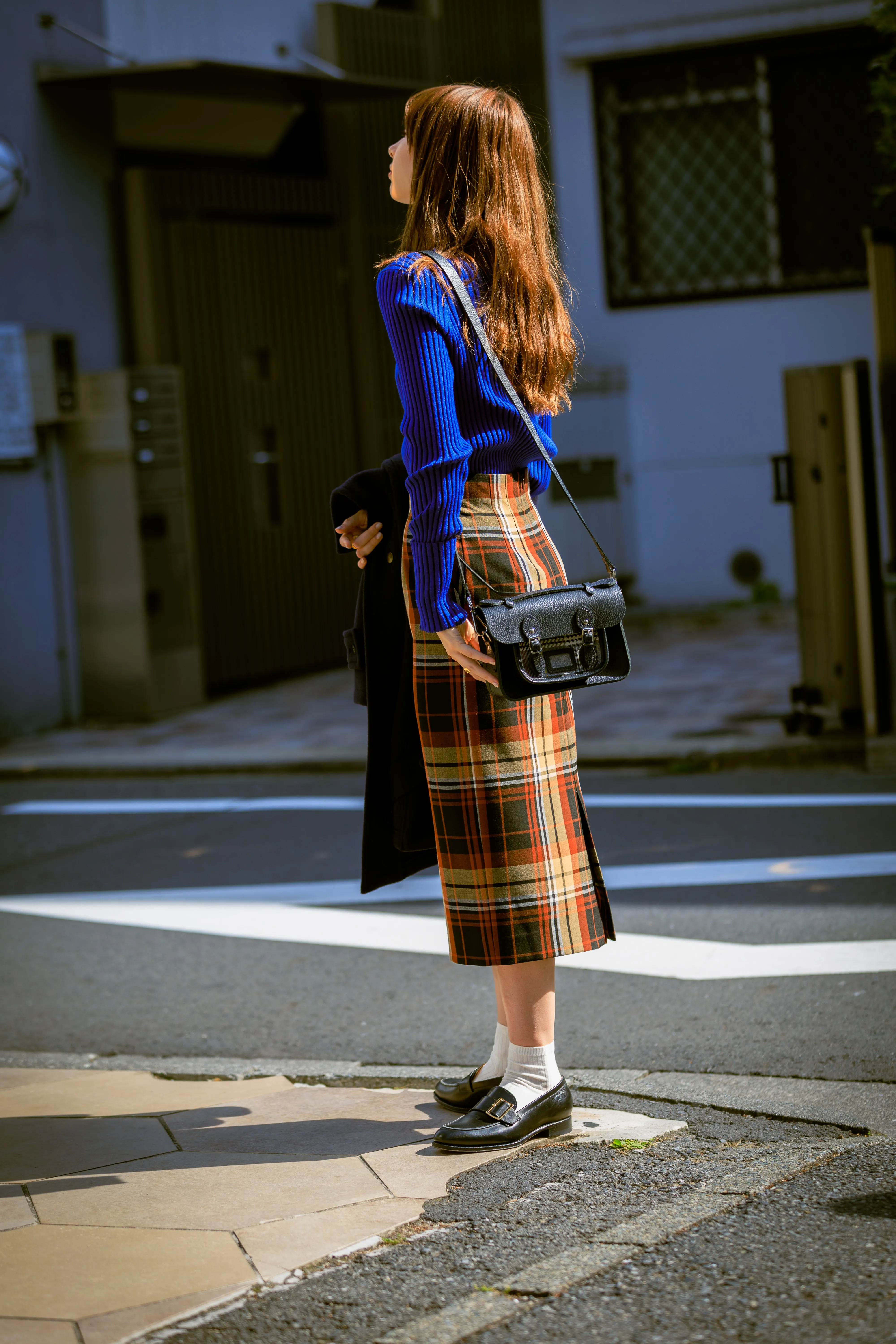 The Mini - Navy Celtic Grain & Gloverall Grey Check