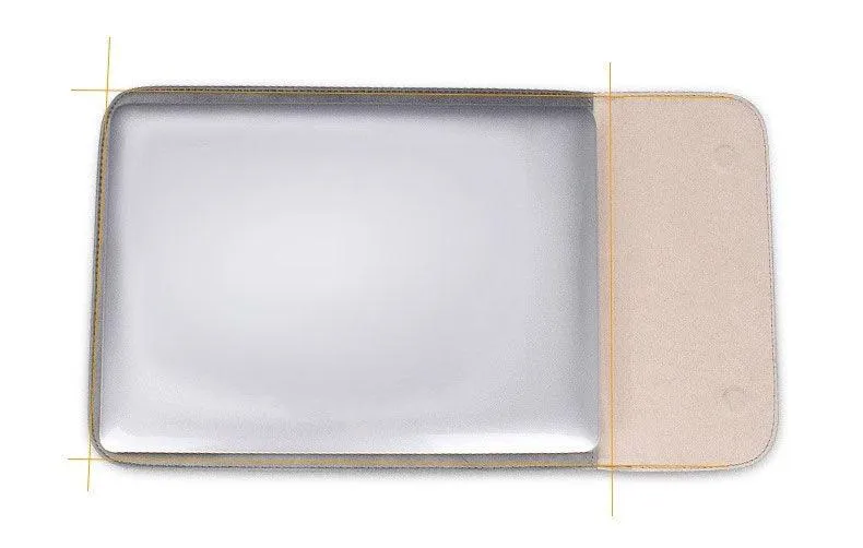 Waterproof Custom PU Leather Slim laptop Bag Sleeve-Khaki